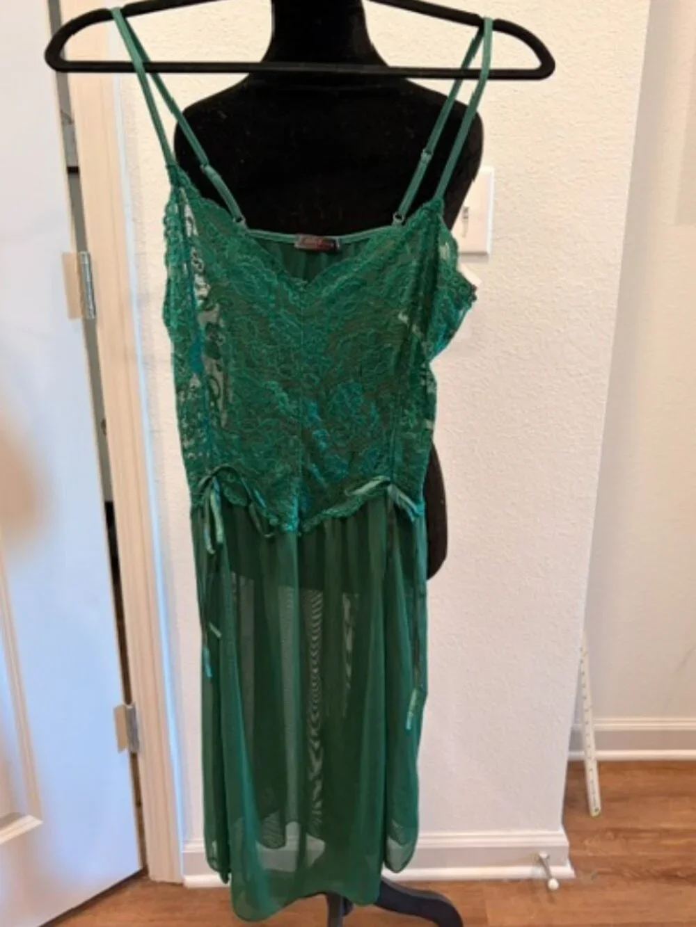 Women's XL dark green lace lingerie